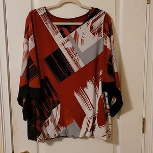 Alfani plus size 3x orange, black,grey,Grey, blous